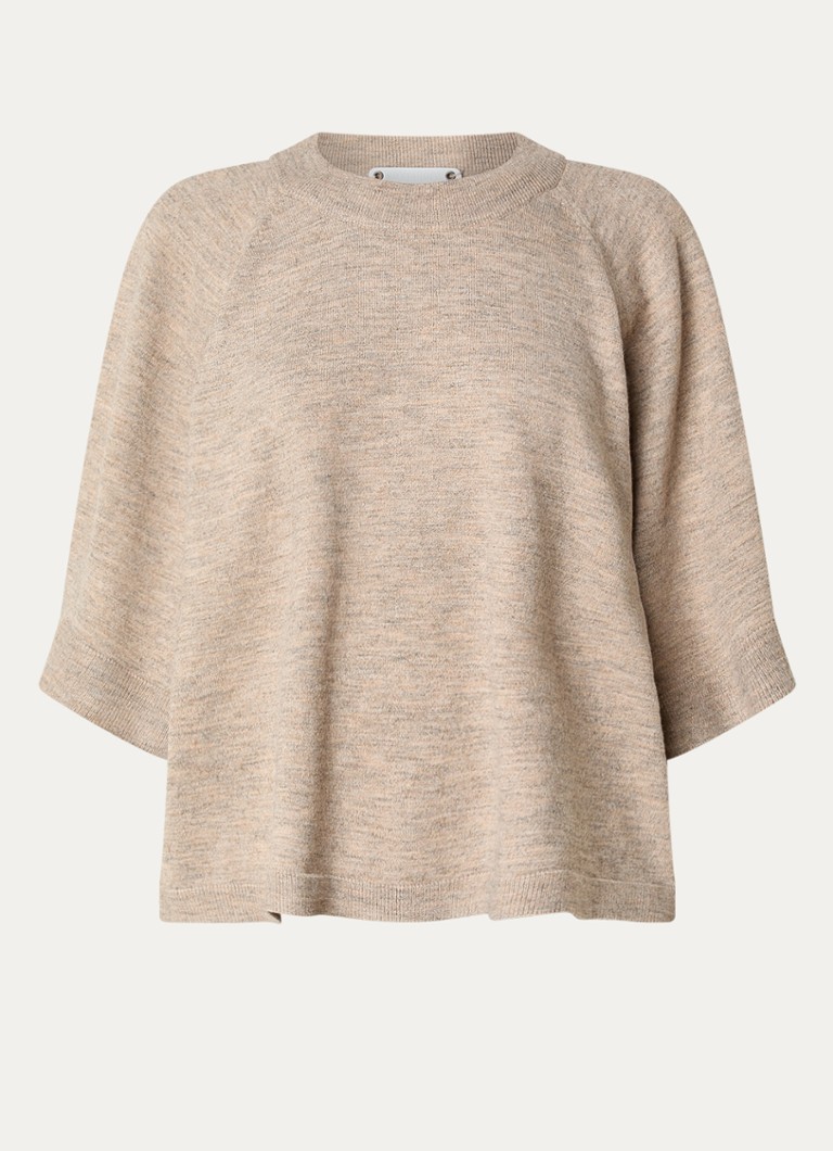 Co'Couture  Shortie fijngebreid T-shirt met ronde hals