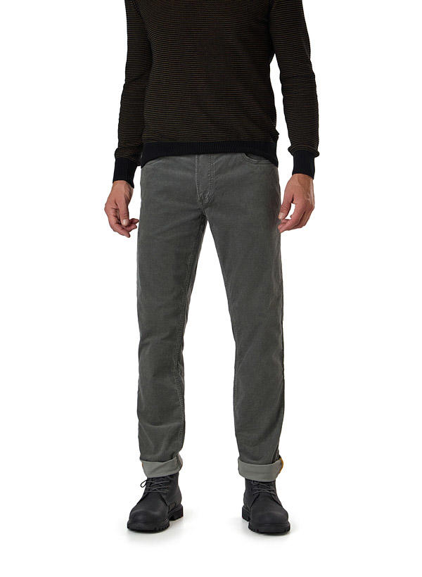 camel active, Hose Houston, Regular Fit, Cord, grau
