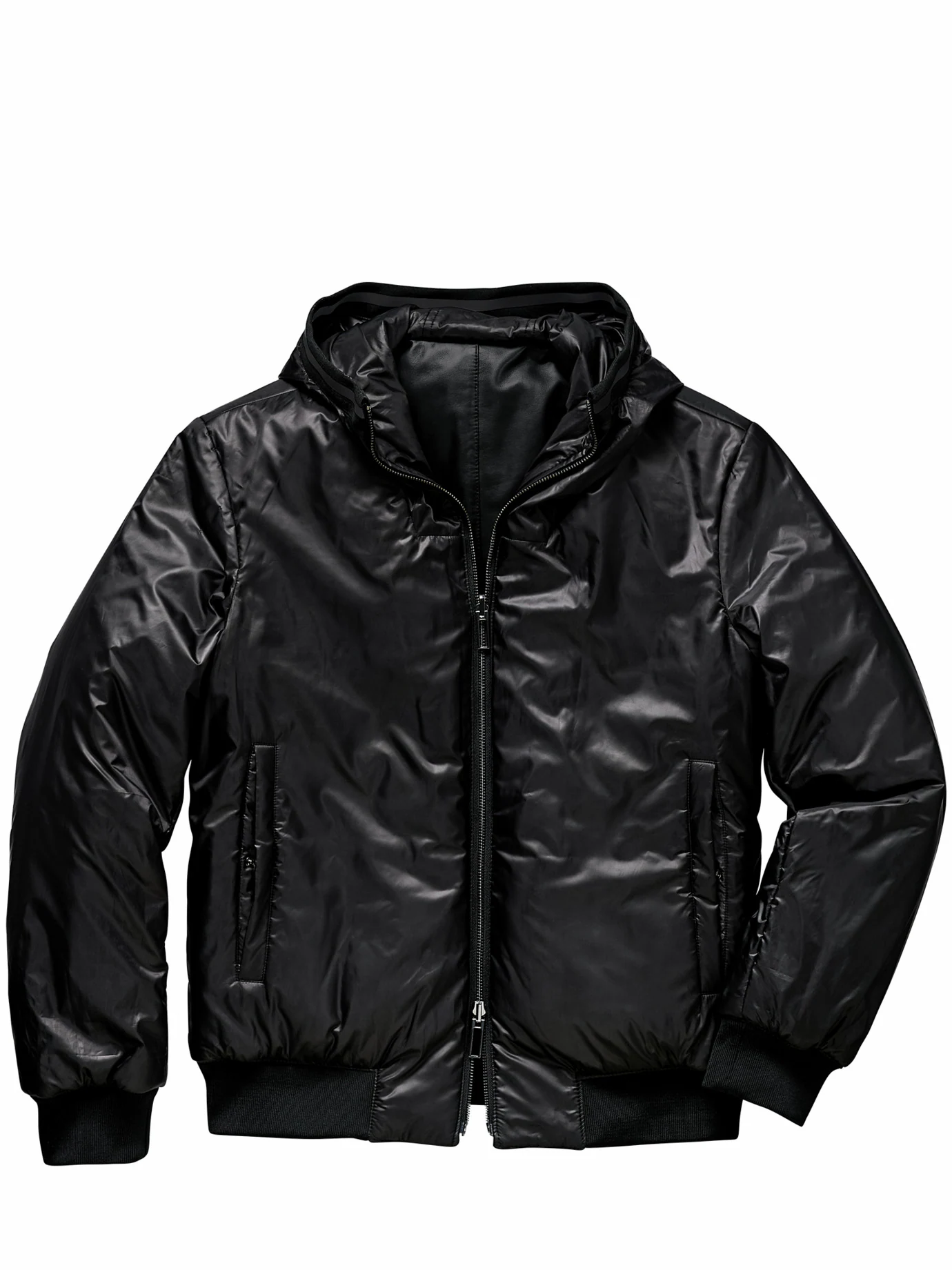Zwei-Seiten-Lederjacke
