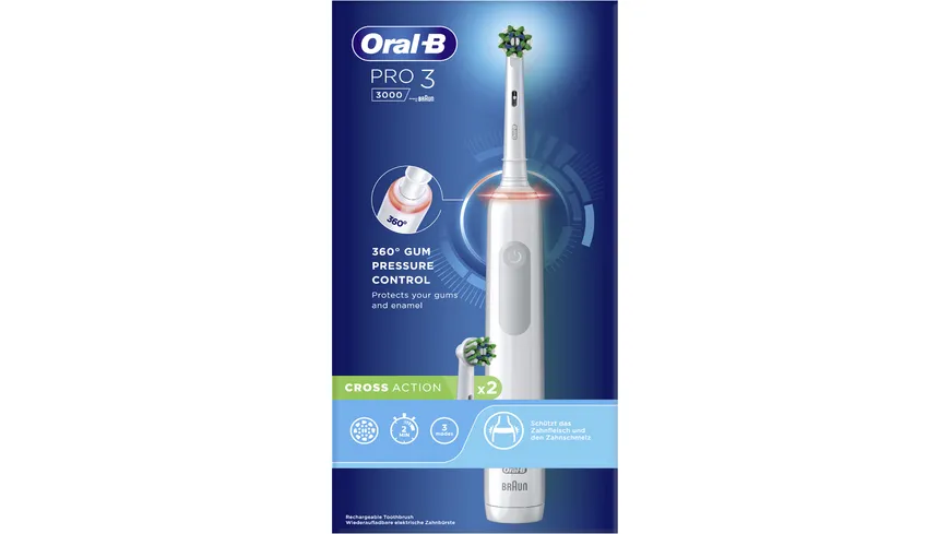 Oral-B Pro 3 3000 Cross Action White