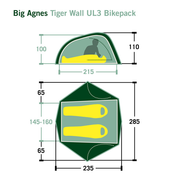 TIGER WALL UL3 BIKEPACK SOLUTION DYE - Kuppelzelt