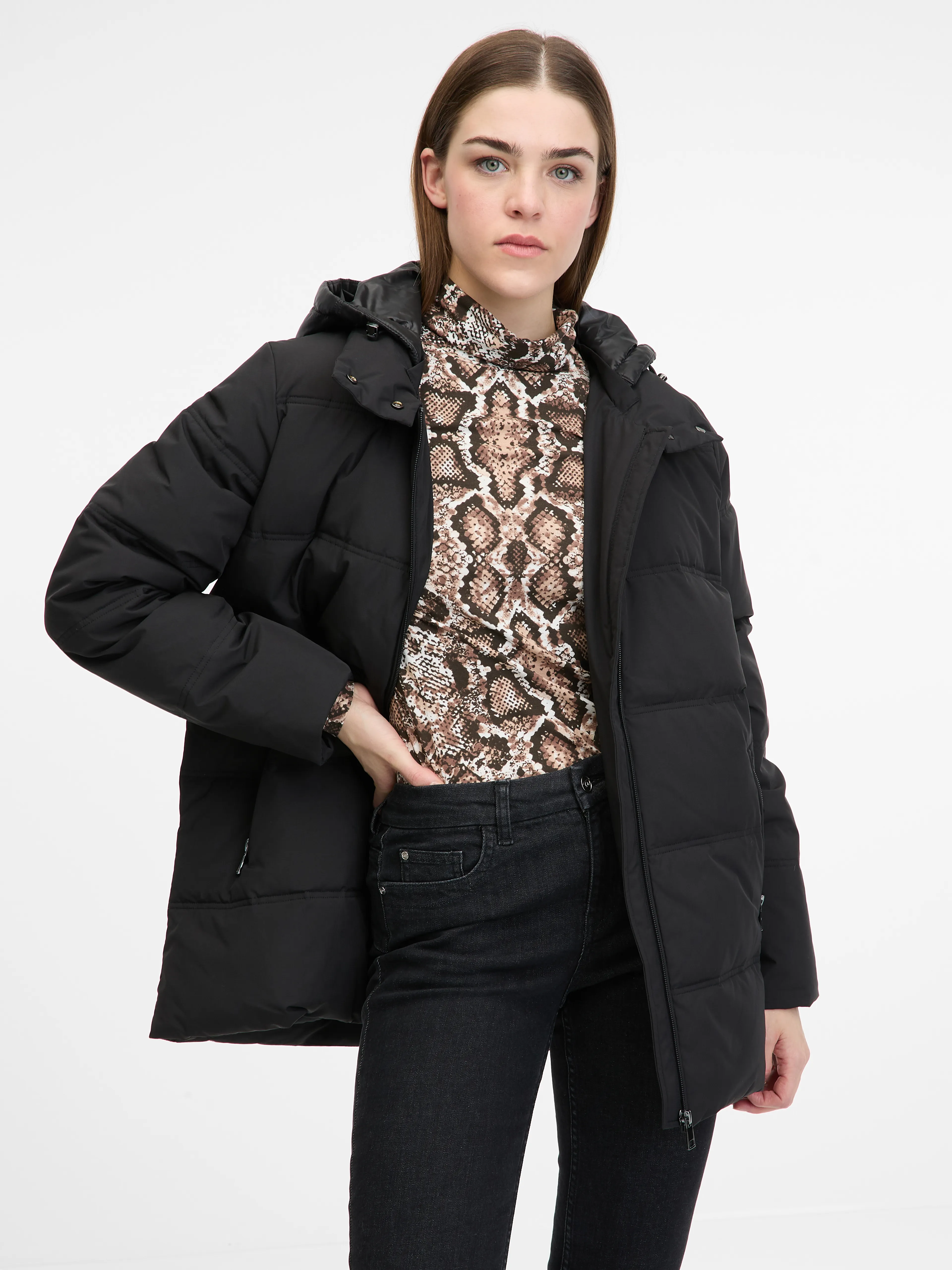 Schwarze Damen-Winterjacke ORSAY