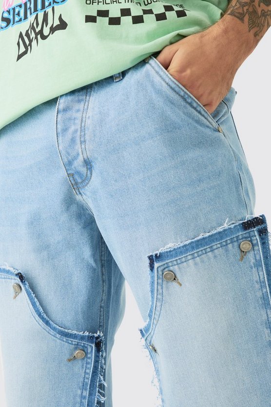 Lockere Jeans in Hellblau