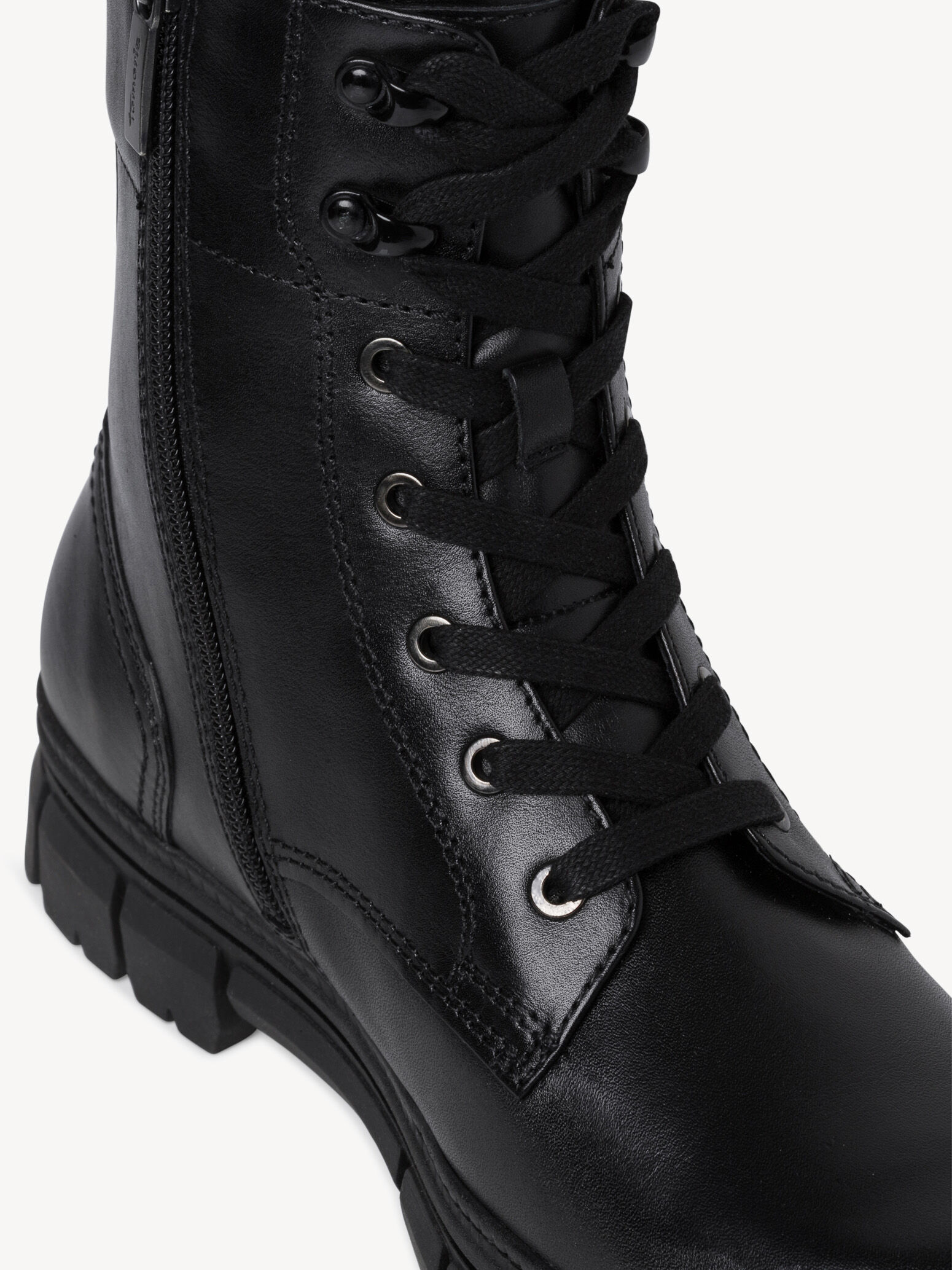 Bottine en cuir - noir