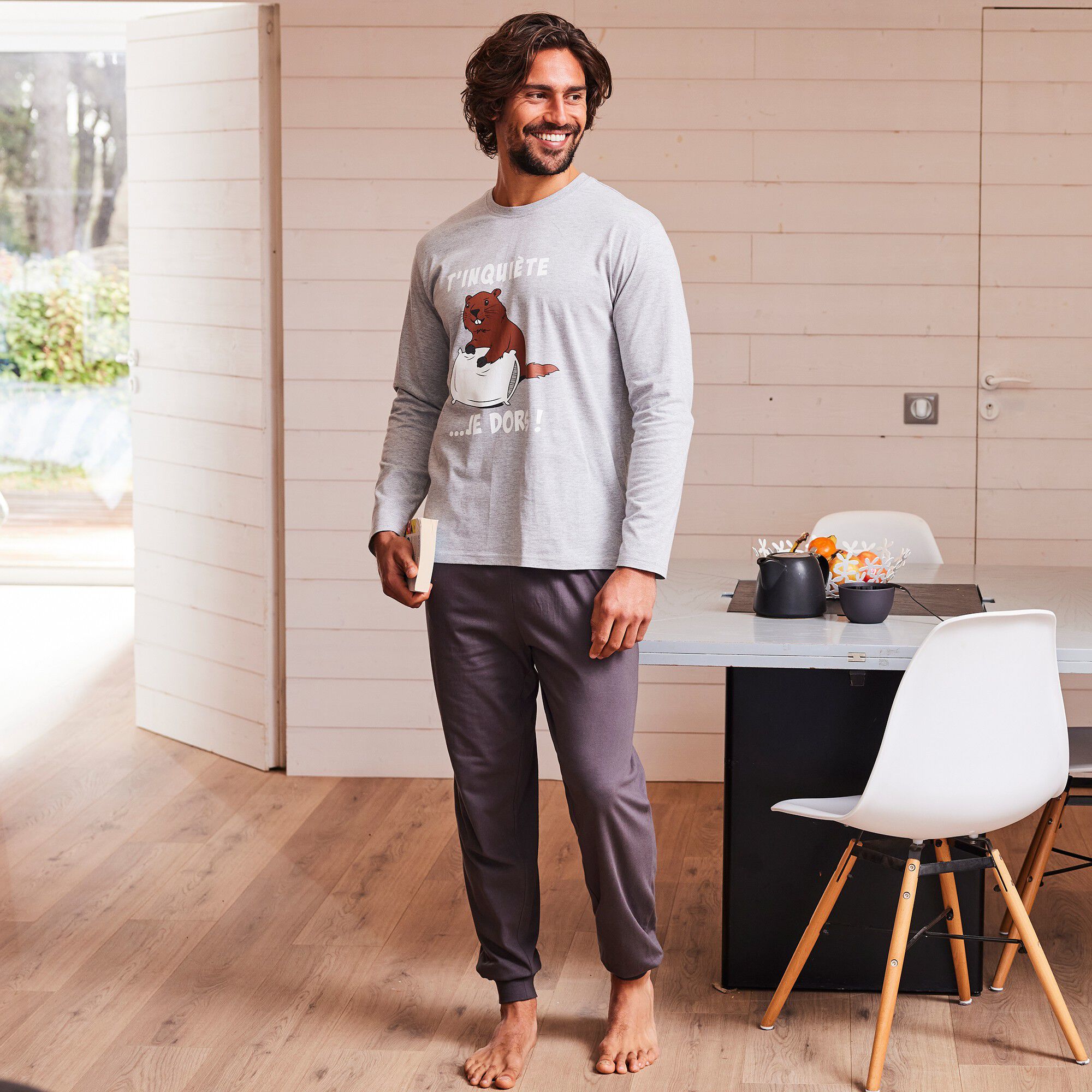 Pyjama pantalon manches longues Marmotte