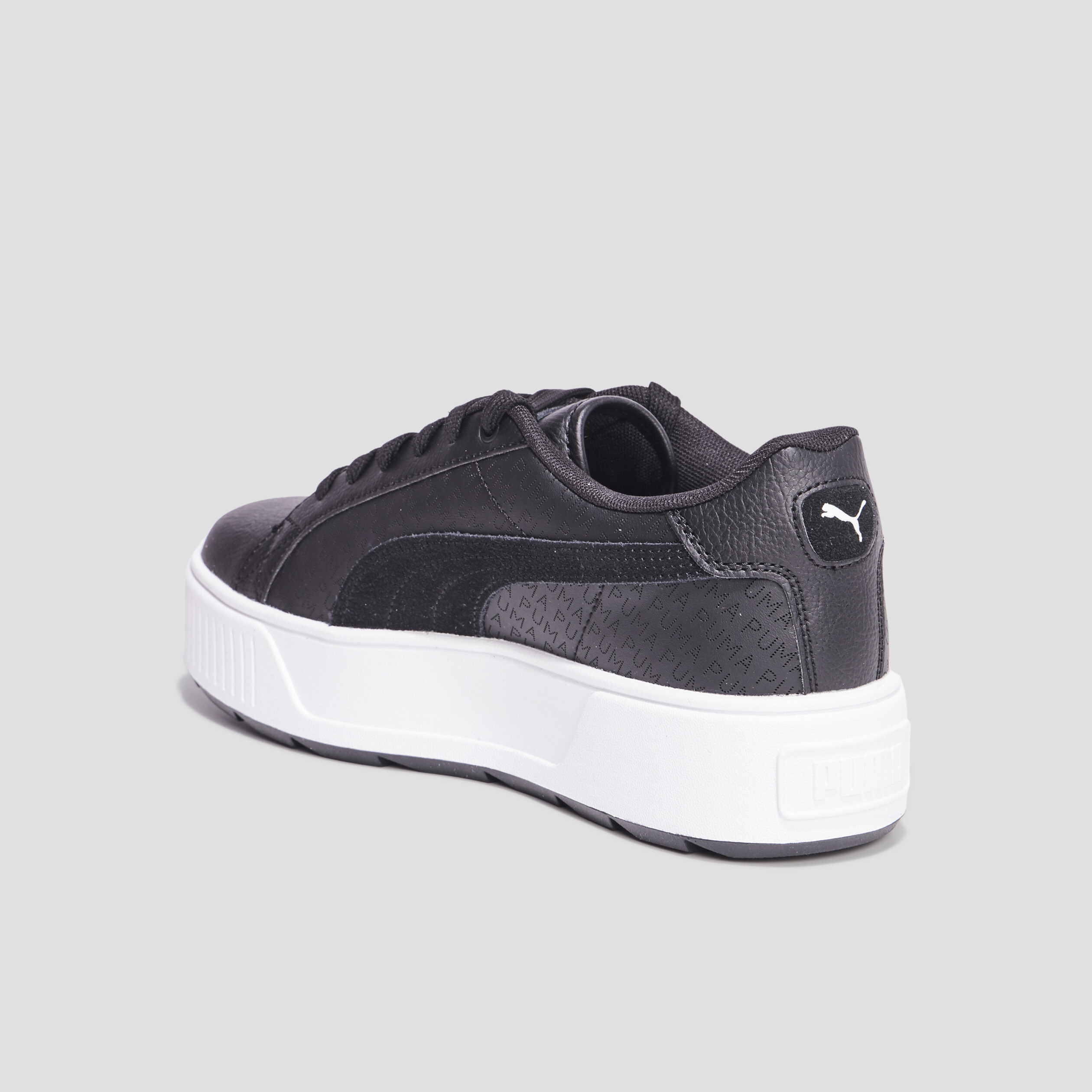 Tennis à plateformes en cuir Puma Karmen noir femme | La Halle