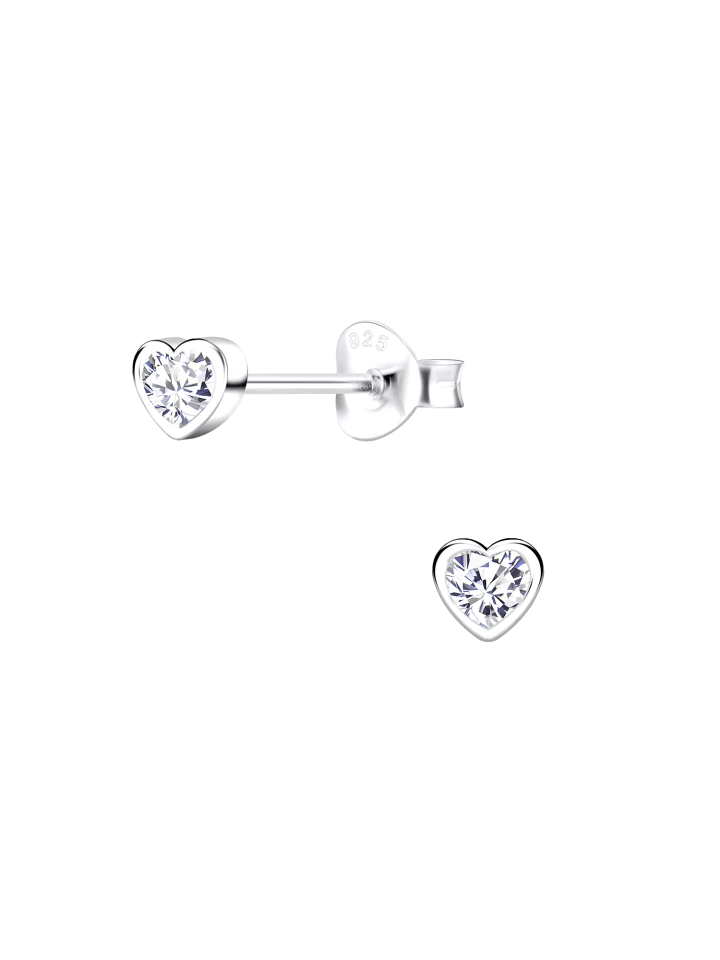Alexander York Kinder-Ohrstecker HERZ in 925 Sterling Silber günstig kaufen onesize