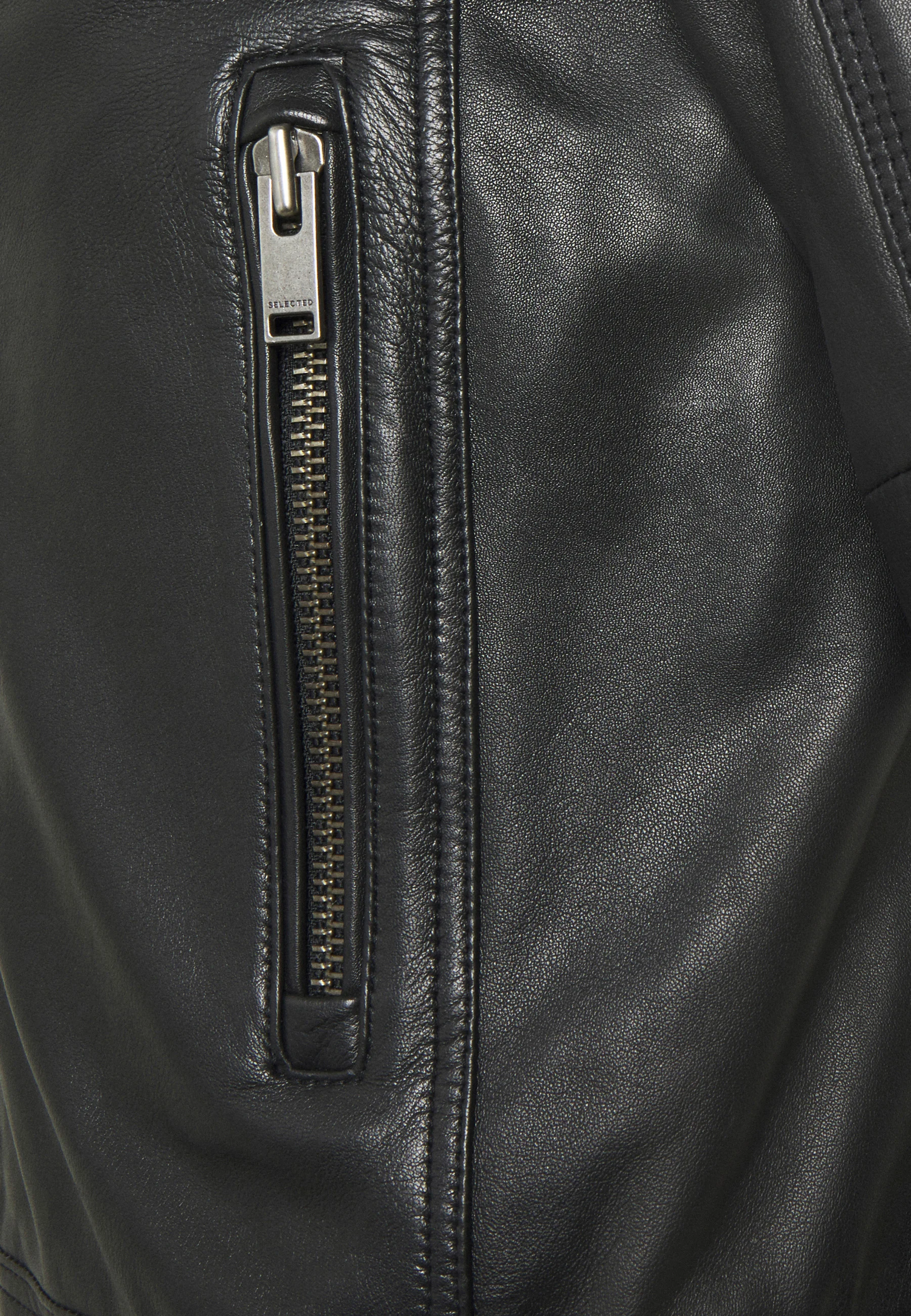 Chaqueta de cuero Selected Homme SLHICONIC CLASSIC