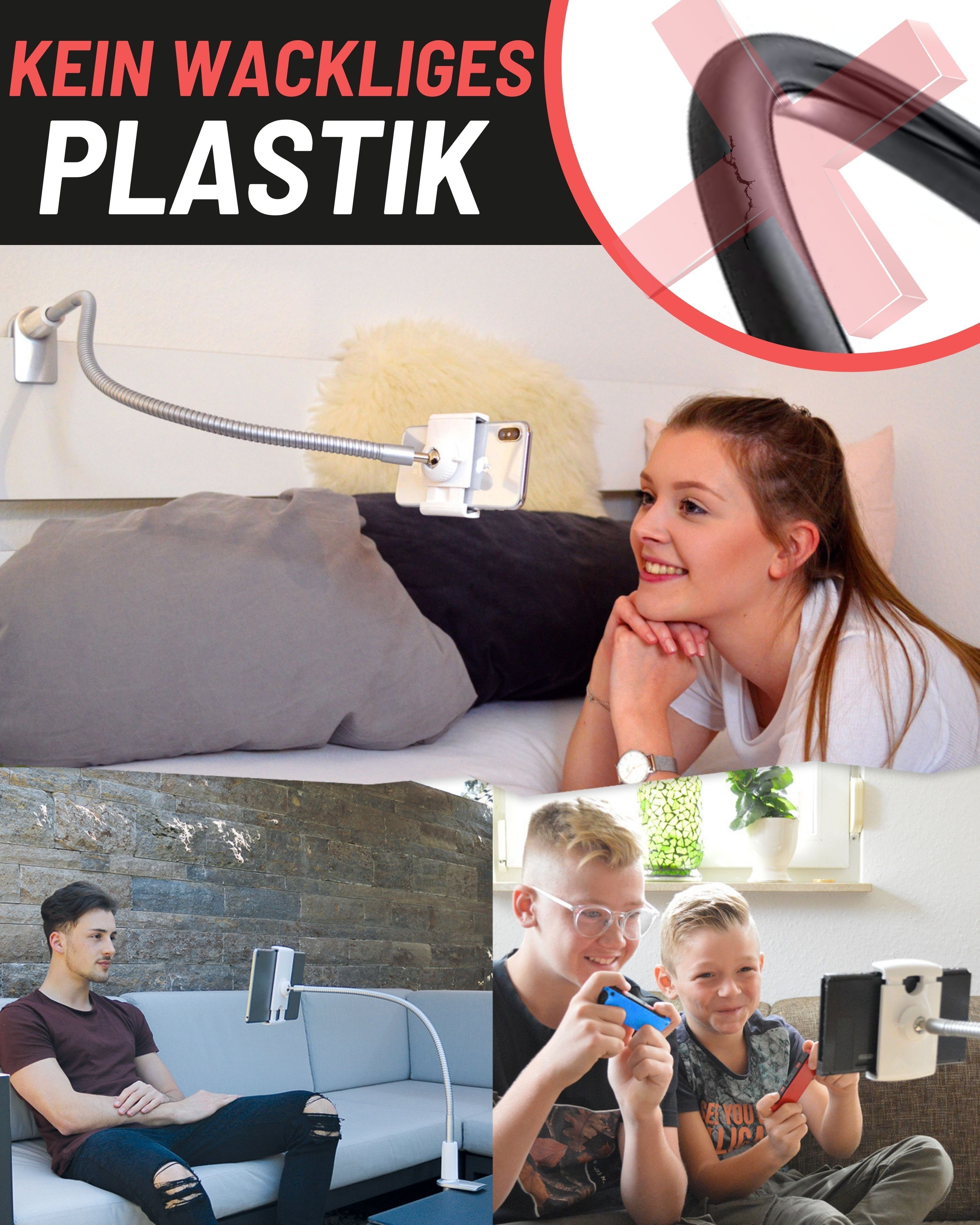 FLEXD-X Schwanenhals Tablet Halterung Tablet-Halterung, (iPad Halterung Bett / Tisch - Tablet Halterung Bett)
