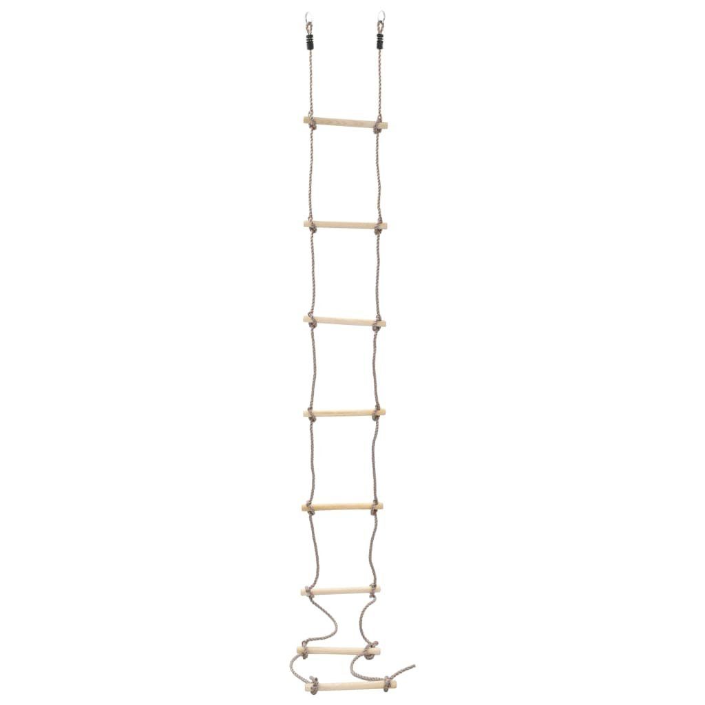 vidaXL Kinder-Strickleiter 290 cm Holz Kletterseil (1-tlg)