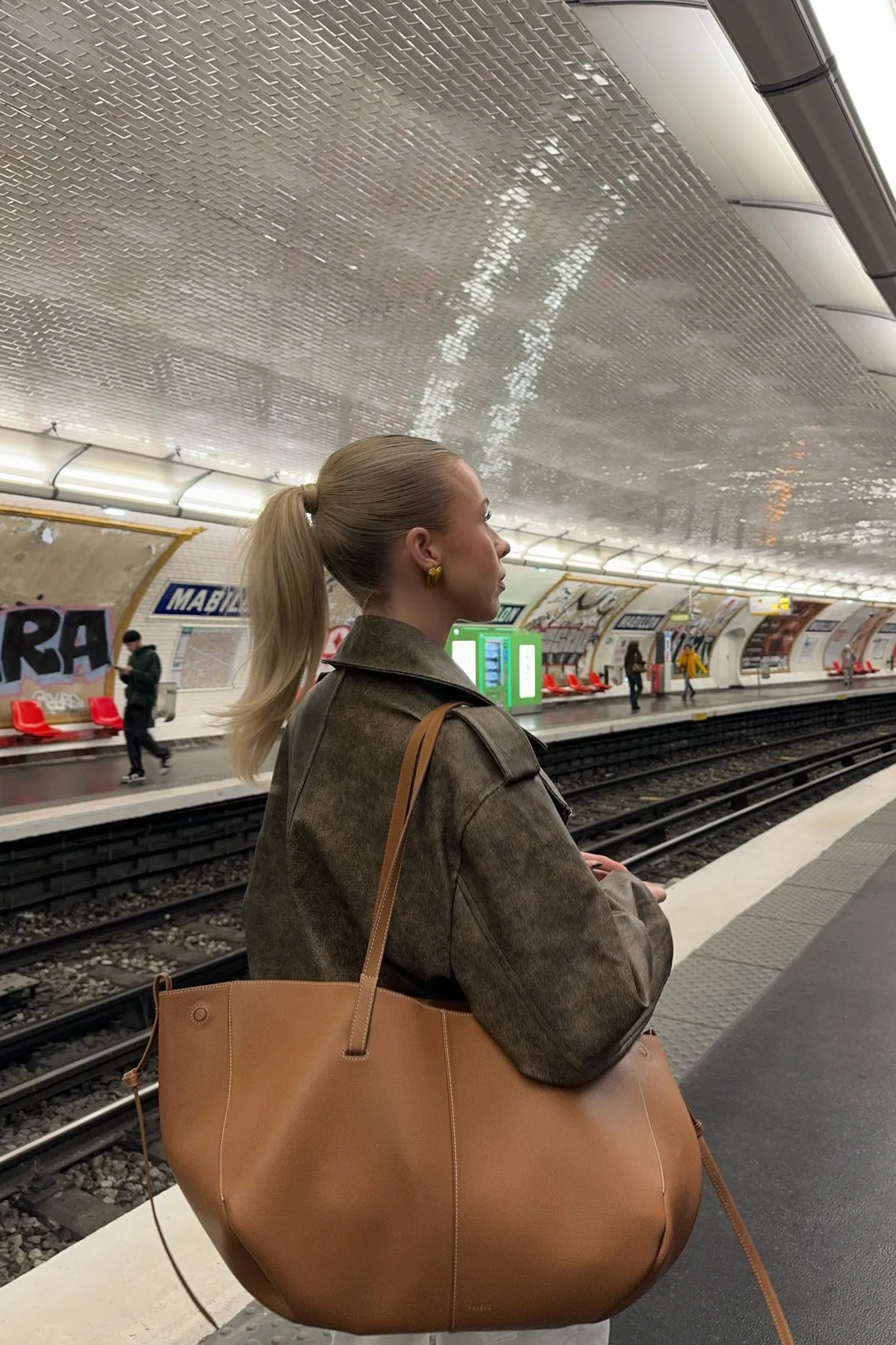 Verwaschene PU-Bikerjacke