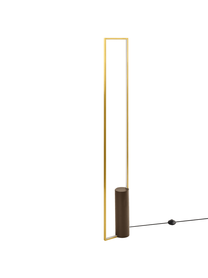 Beliani Stehleuchten PATRICIO in Gold/Braun - (W) 20 x (H) 140 x (L) 10 cm günstig kaufen onesize