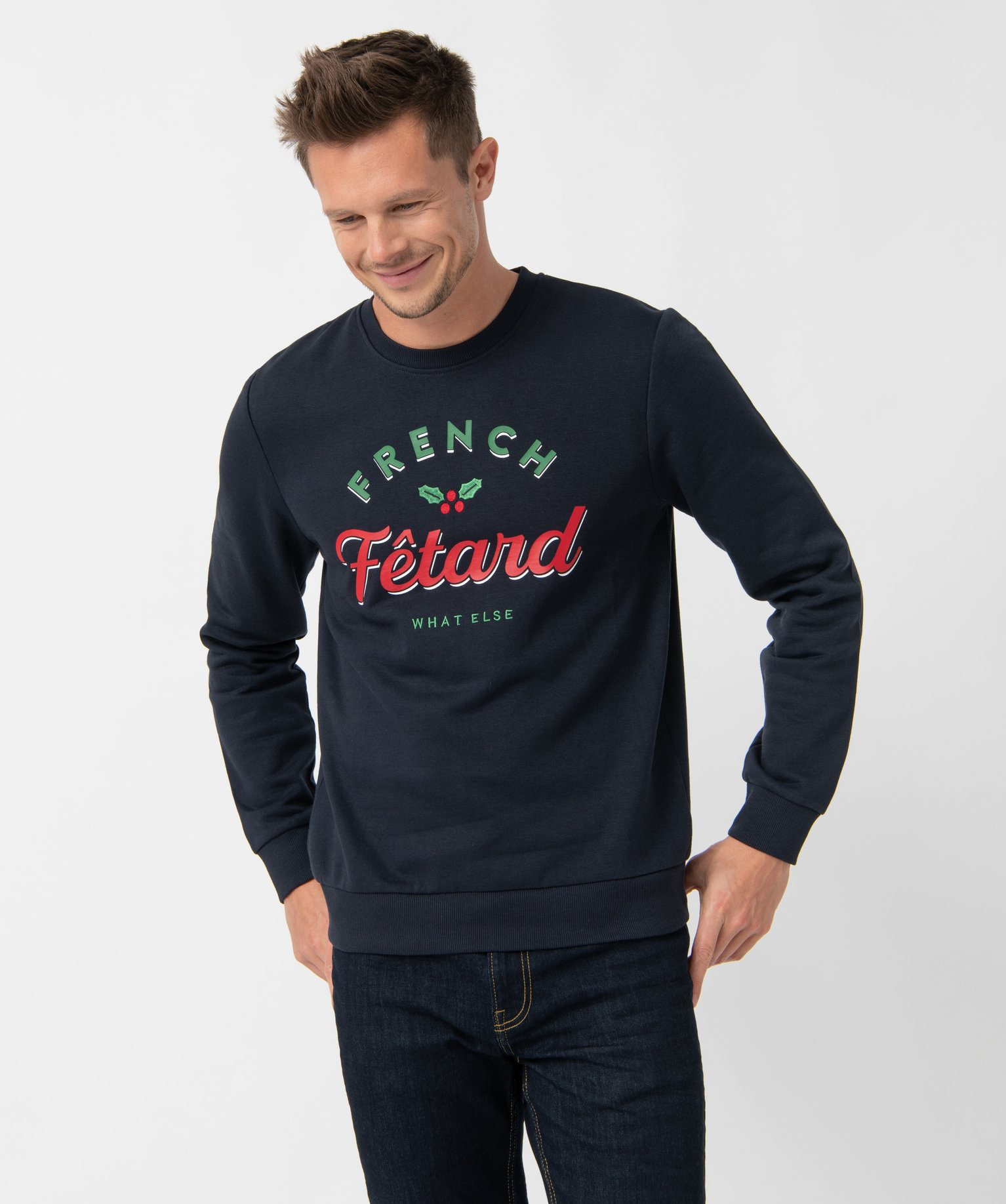 Sweat de Nol homme à message bleu fonce | GEMO