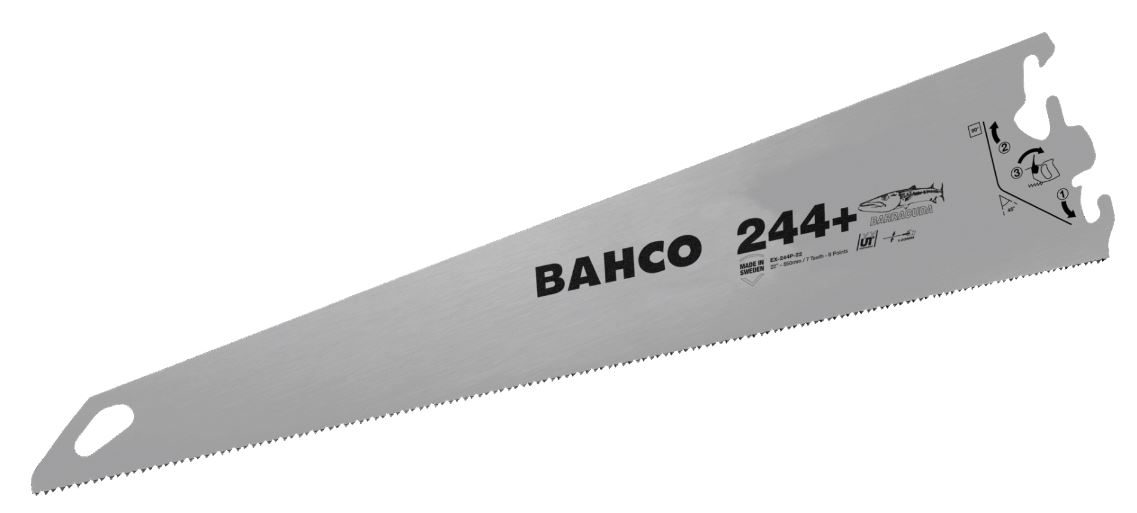 Bahco EX-244P-22 Barracuda fűrészlap, BHS nyélhez, közepes és durva anyagokhoz, 7/8 TPI, 22