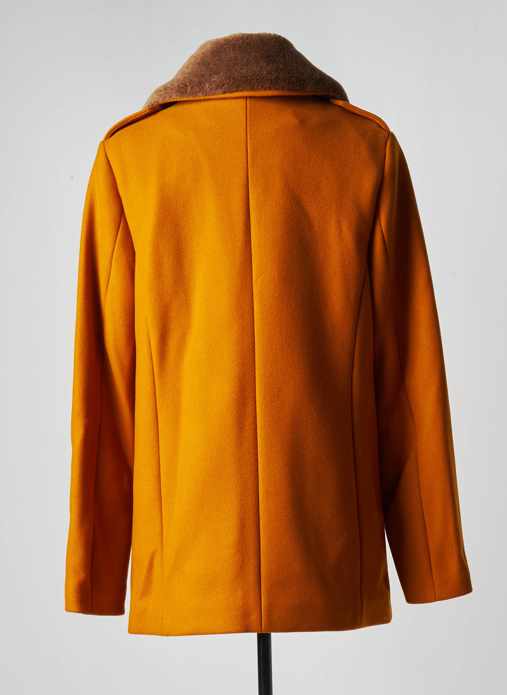 Trench   Coat Manteaux Courts Femme couleur jaune