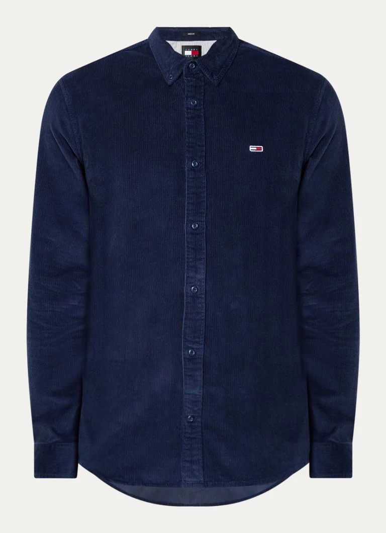 Jachetă-cămașă Tommy Hilfiger din catifea reiată cu croială clasică și logo
