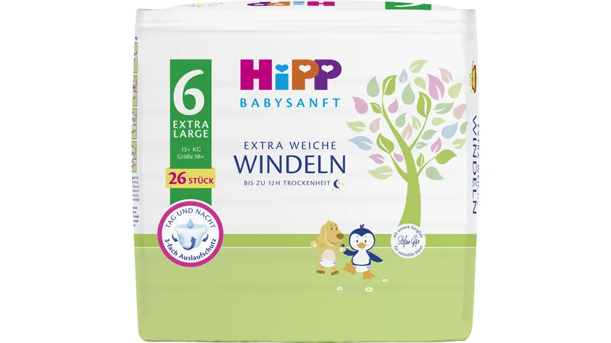 HiPP Babysanft Windeln Extra Large 6 Einzel