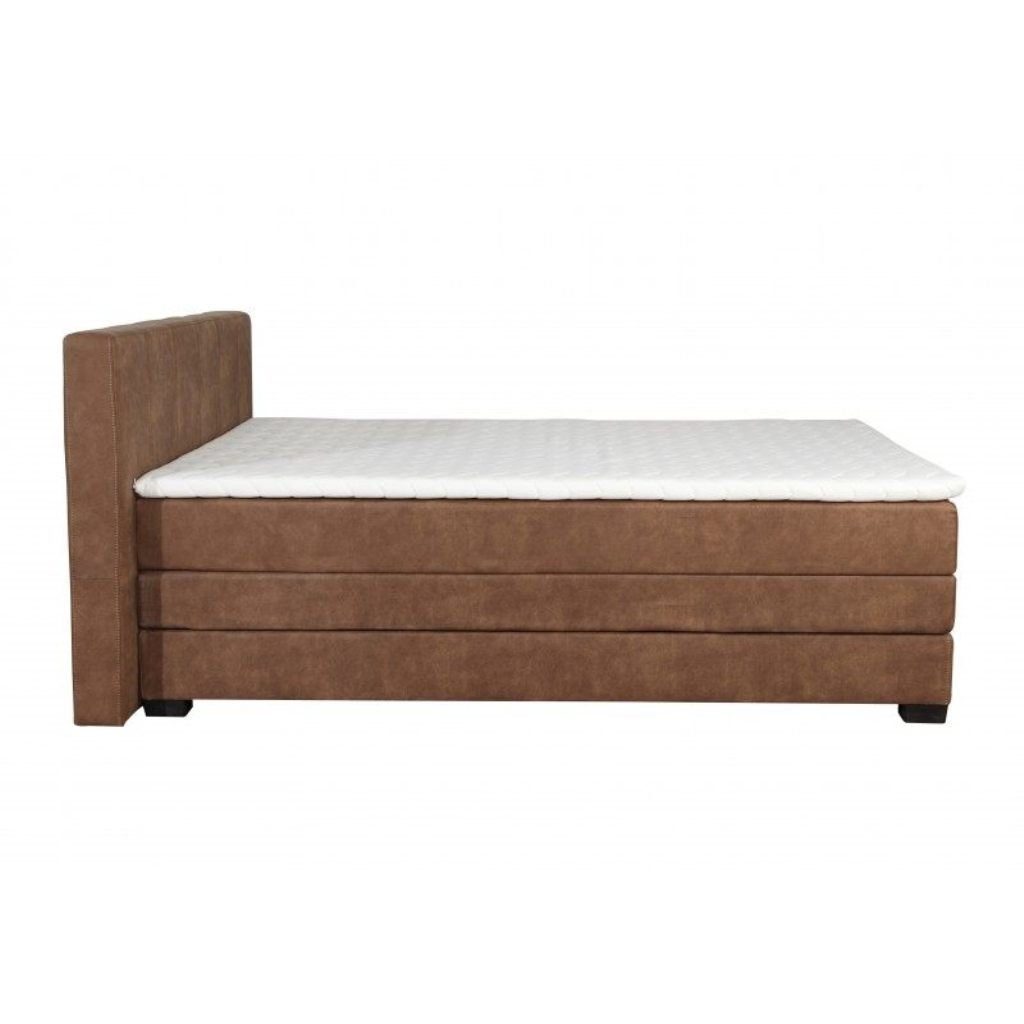 JVmoebel Lederbett, Bett Boxspring Design Betten Hotel Doppel Polster Leder Lederbett