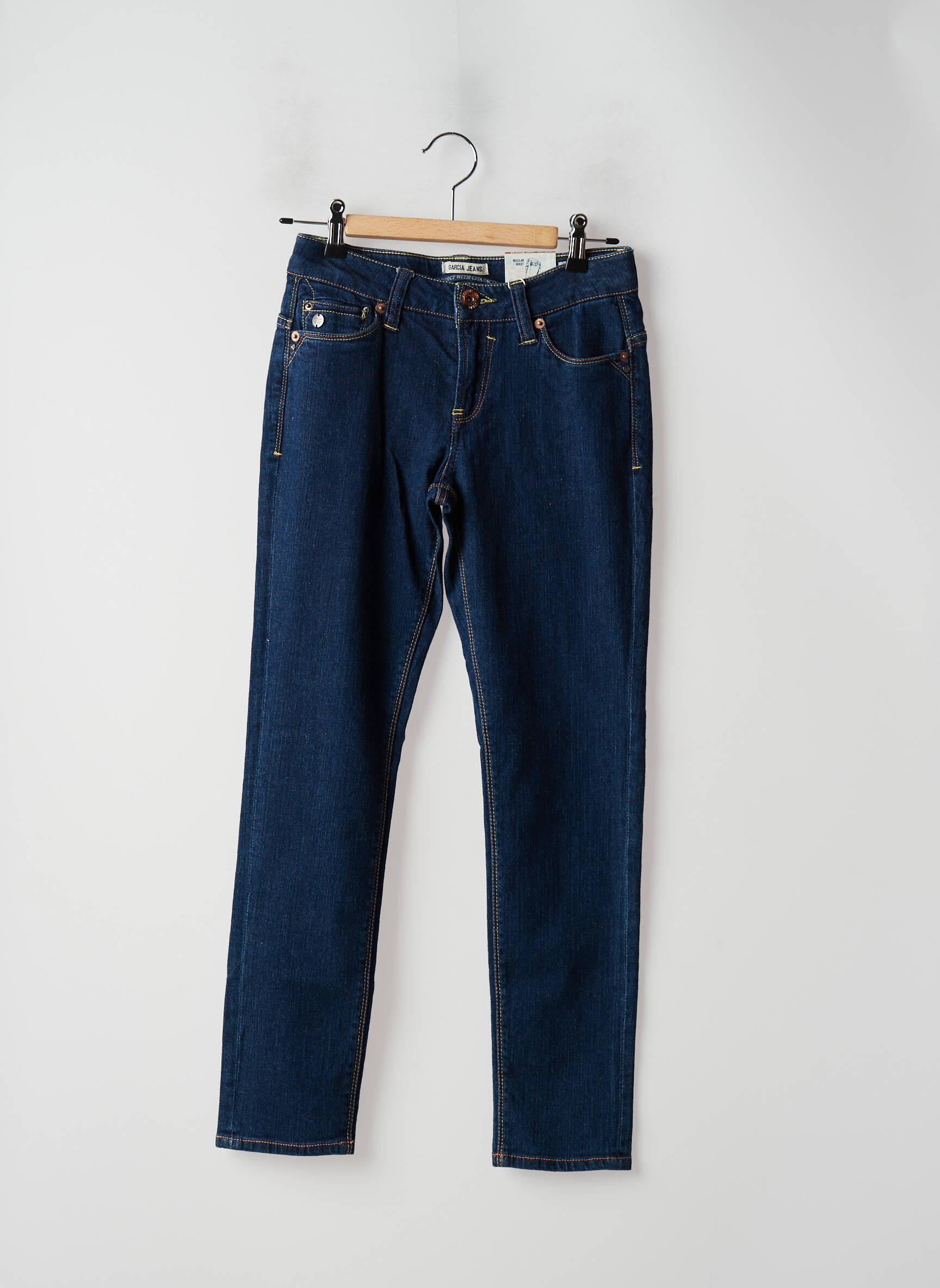 127344 Jeans Coupe Slim Fille couleur bleu