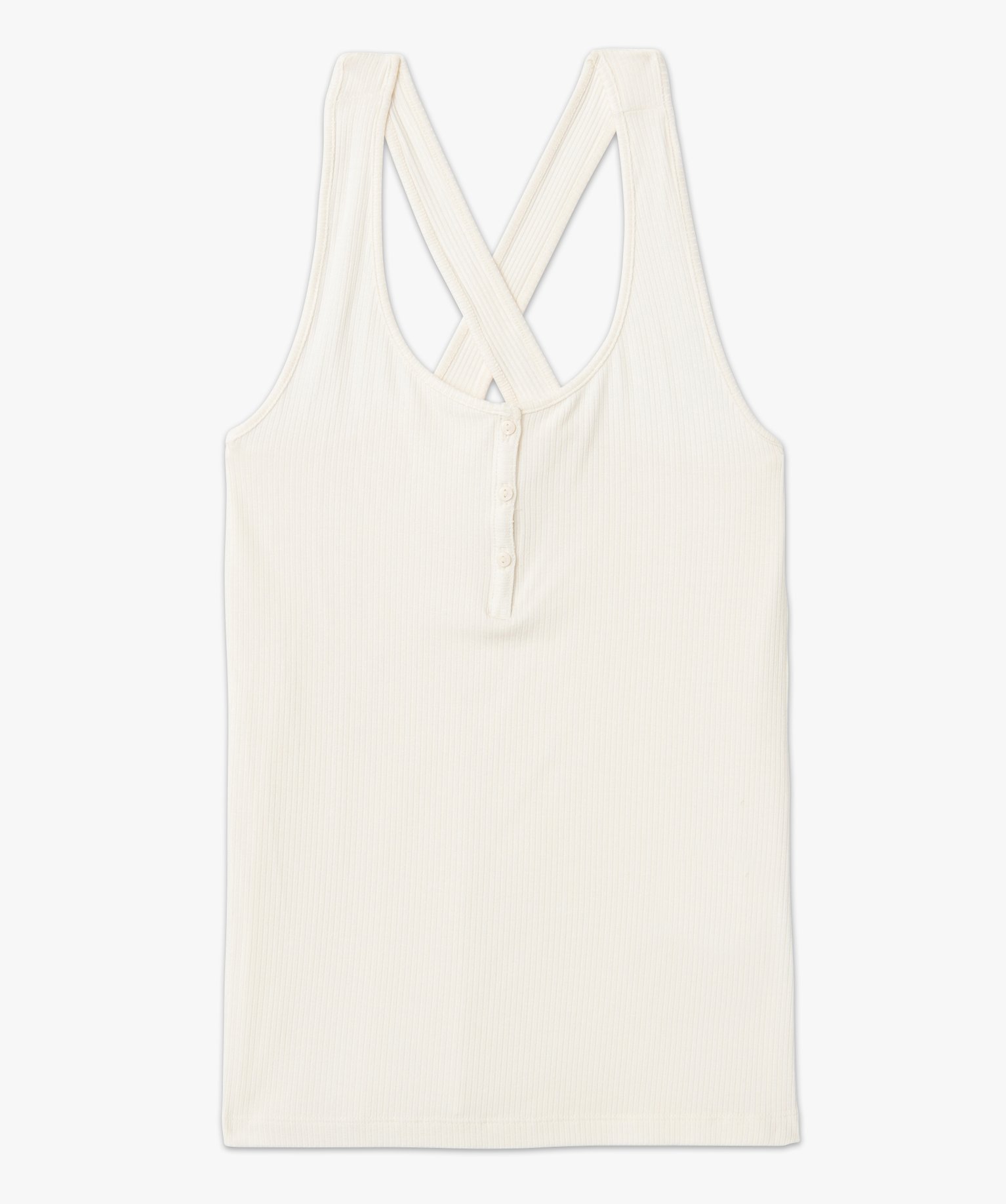 Haut de pyjama femme en maille souple ctelée à bretelles... blanc | GEMO