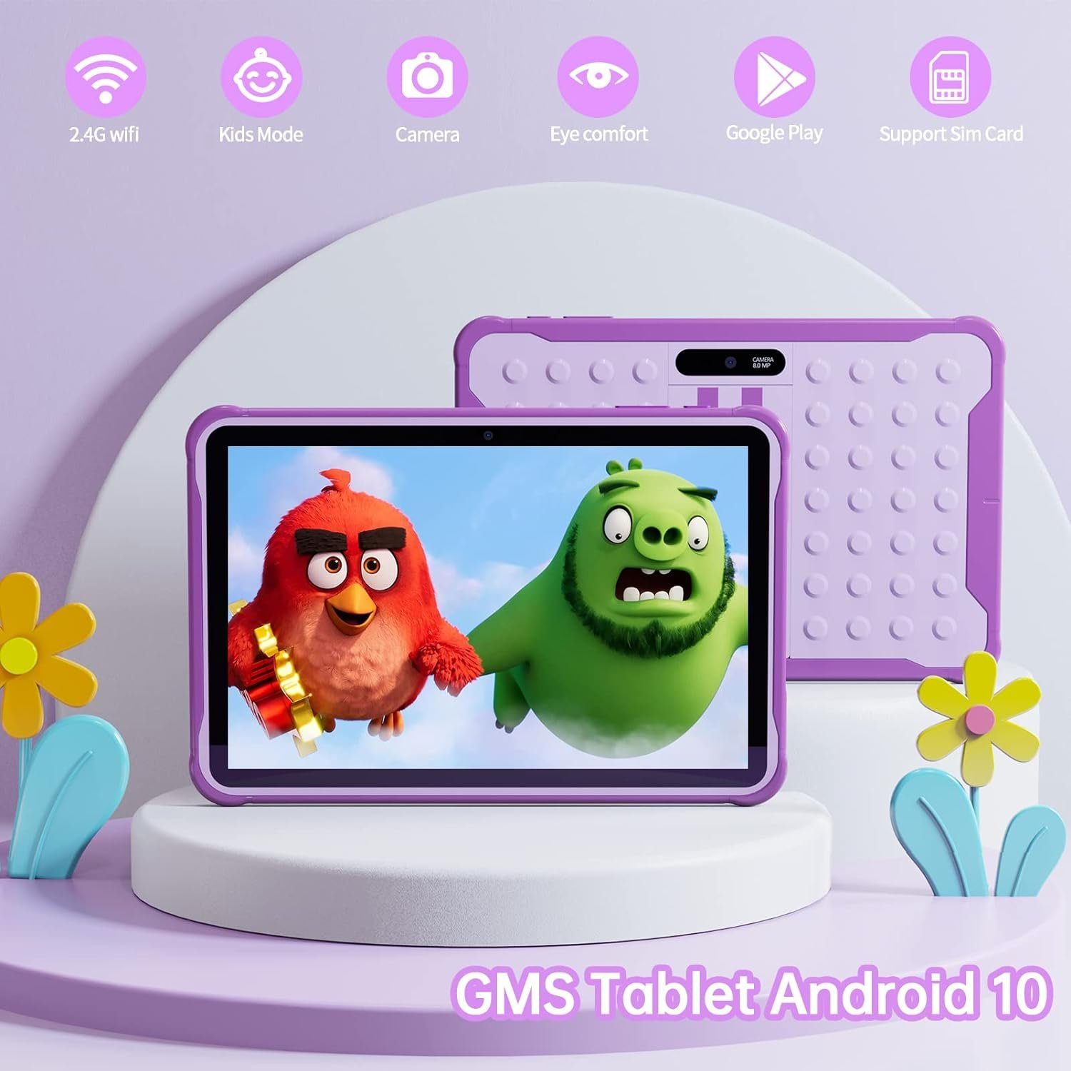 PRITOM 3G Telefon Tablet, Kindersicherung, WiFi, 6000mAh, Quad Core Prozessor Tablet (10