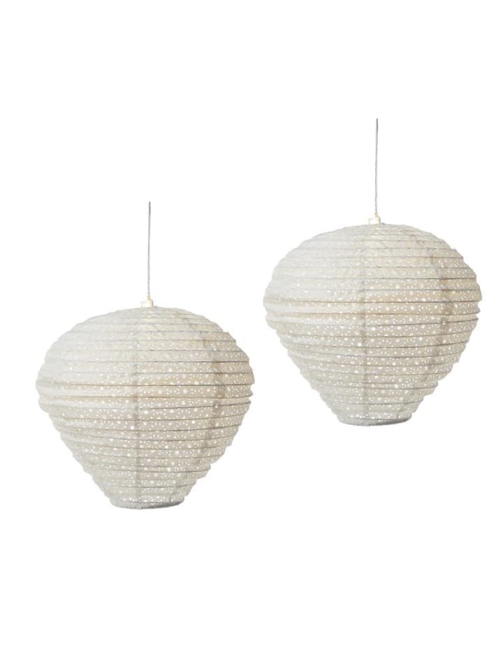 MARELIDA 2x LED Solar Lampion Ballon Gartenlampion D: 30cm in weiß günstig kaufen onesize