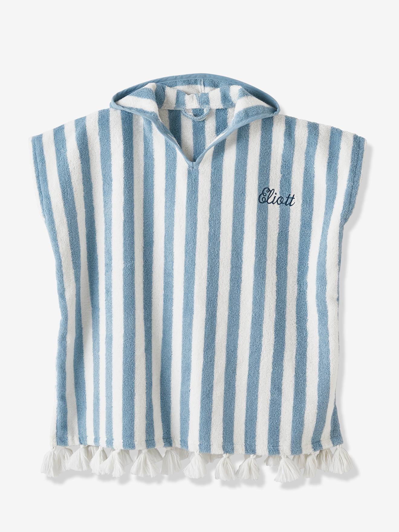 Vertbaudet Kinder Bade-Poncho, personalisierbar - grün
