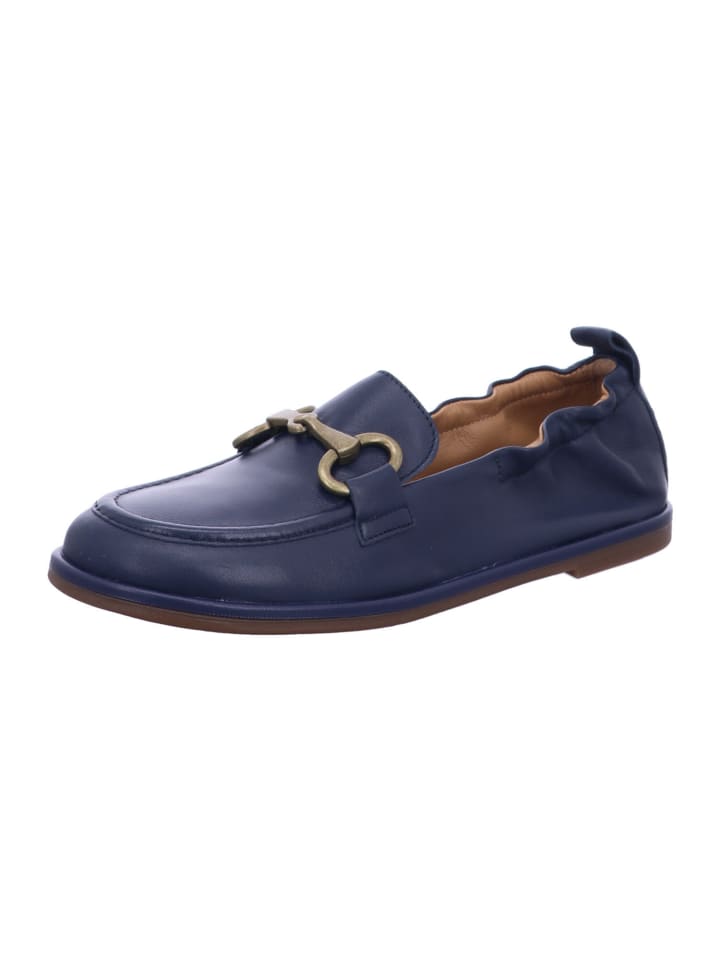 Marc O'Polo Damen Slipper Leather Working Group Gold / LOAFER in Blau günstig kaufen