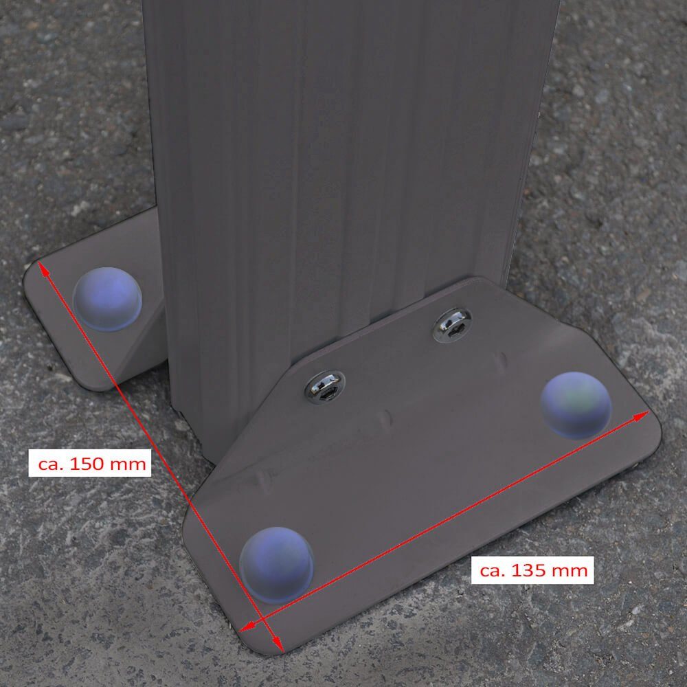 HOME DELUXE Terrassendach Terrassenüberdachung SOLIS Grau, BxT: 312.00x303.00 cm, Bedachung Doppelstegplatten, Ständer und Schienen aus Aluminium