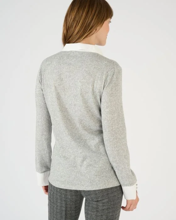 Tee-shirt effet 2 en 1 en maille chaude