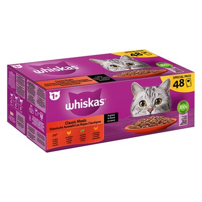 Megapack Whiskas 1+ Adult Frischebeutel 48 x 85 g