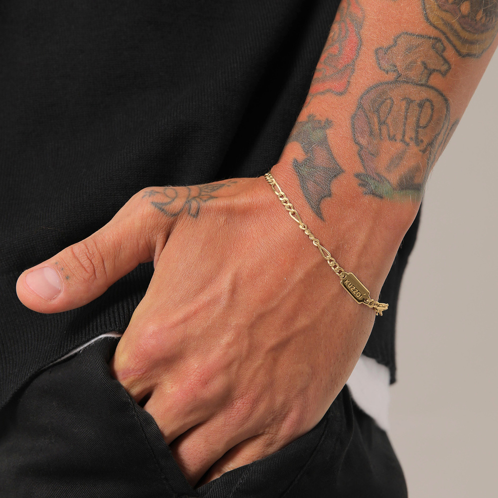 KUZZOI KUZZOI Bracelet Hommes Massive Basique Cool en argent sterling 925 Bracelet