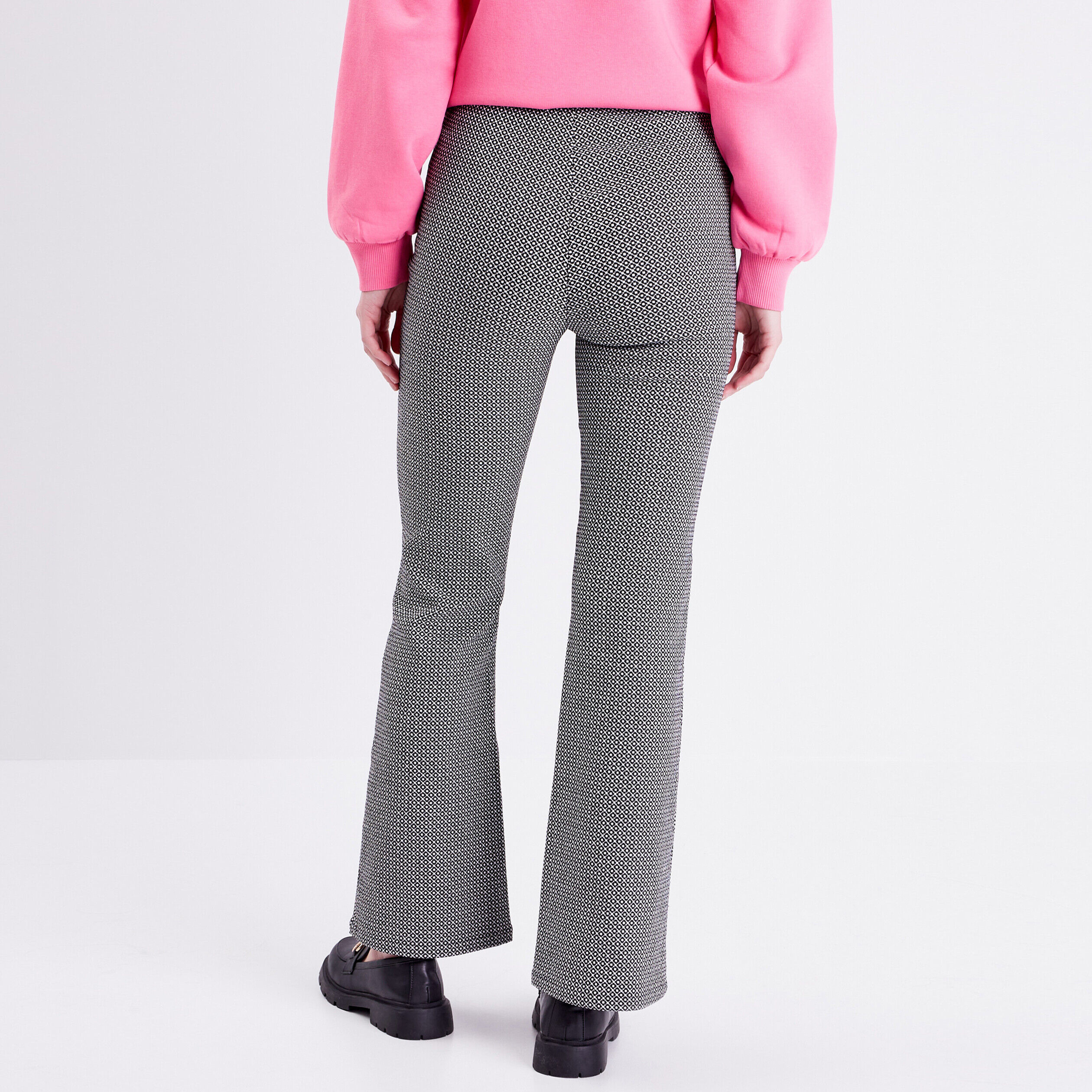 Pantalon flare taille haute pour femme noir femme | Cache Cache