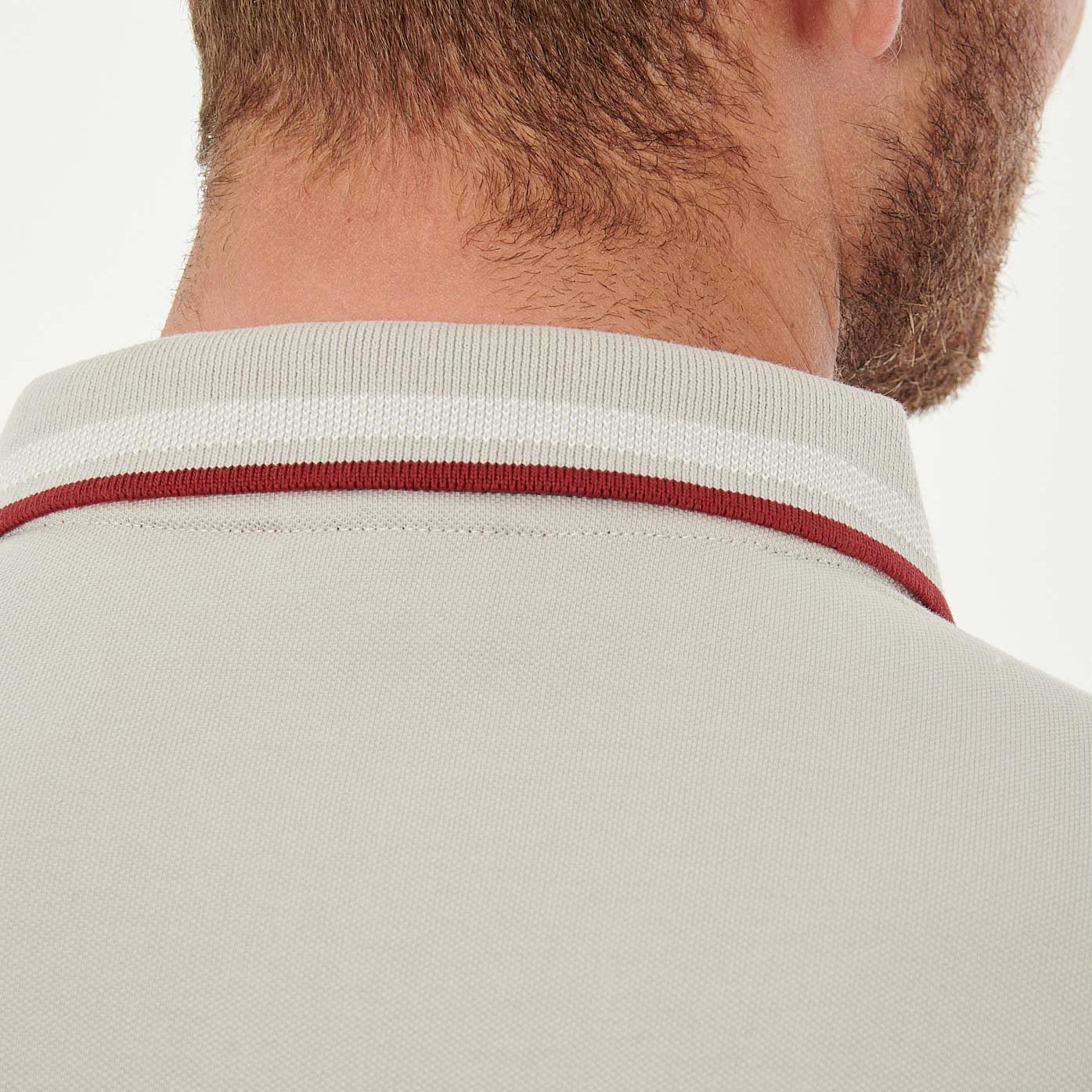 RAYOC  Polo gris homme 100% coton bio