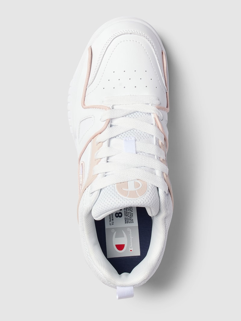 Sneaker mit Label-Detail Modell 'POINT LOW' in weiß