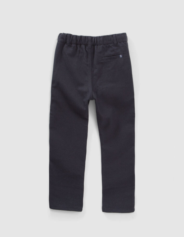 Jogger marine à motif pied-de-poule garçon