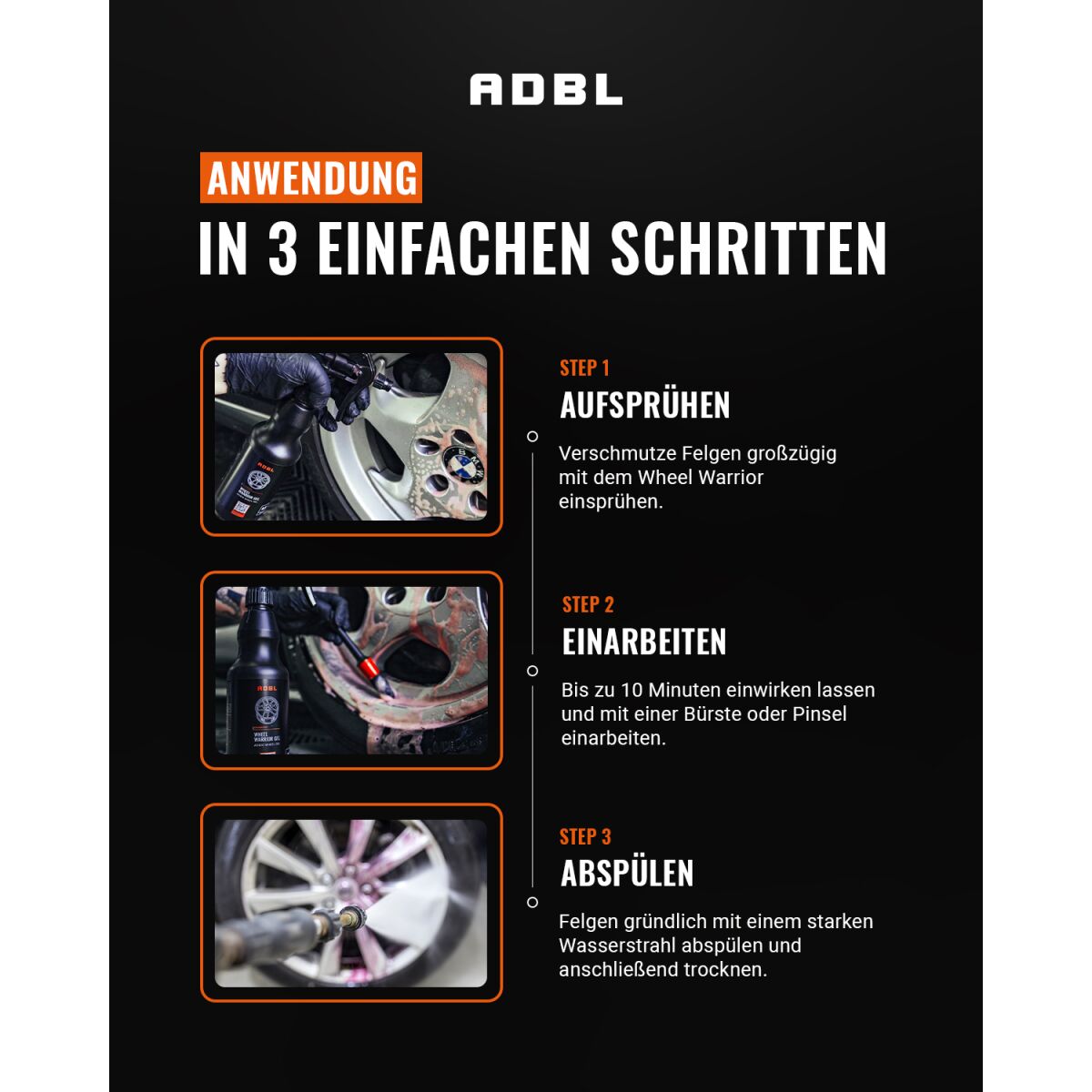ADBL Wheel Warrior Gel Felgenreiniger mit Canyon Trigger 1L
