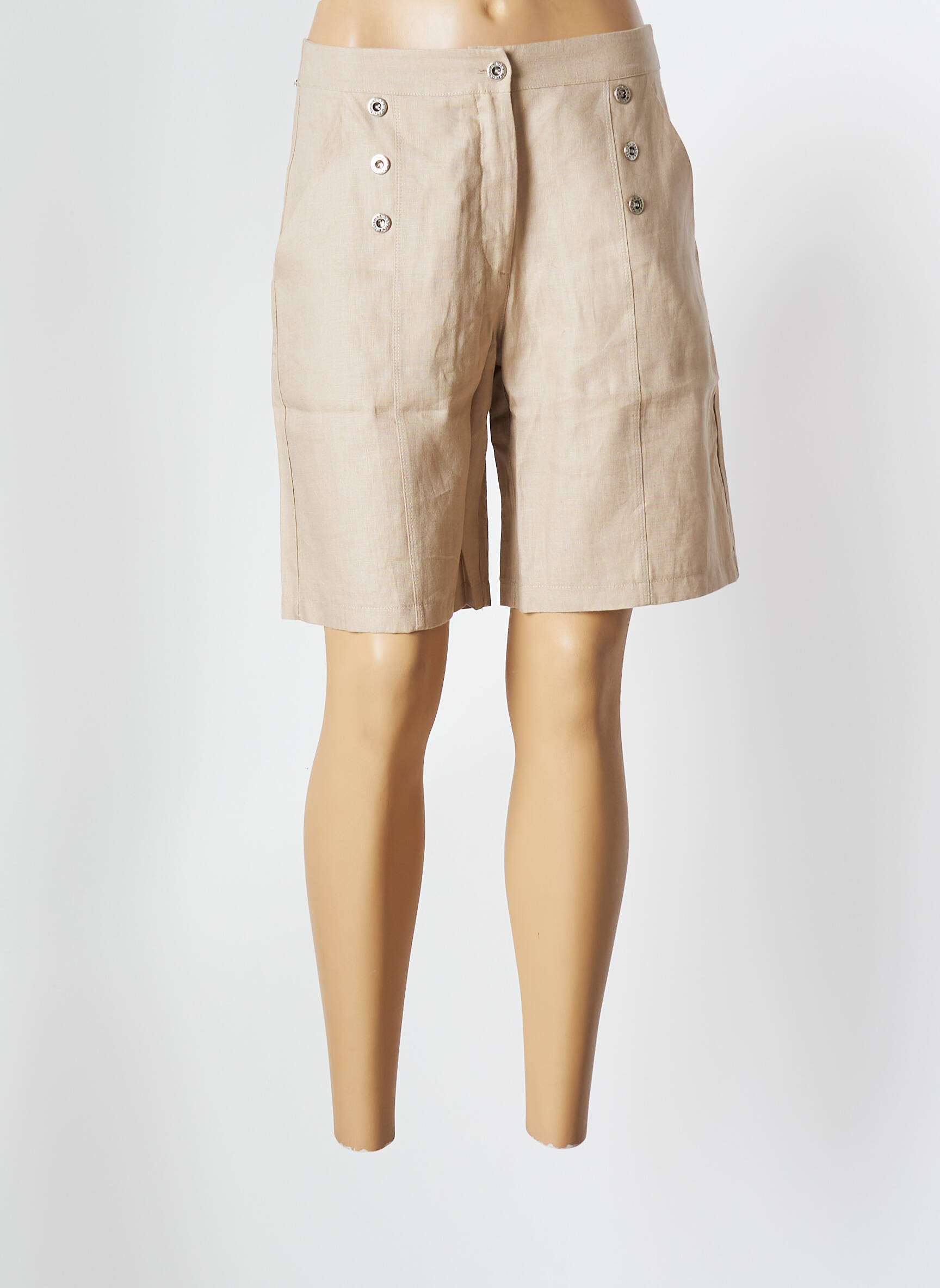 Maloka Bermudas Femme couleur beige