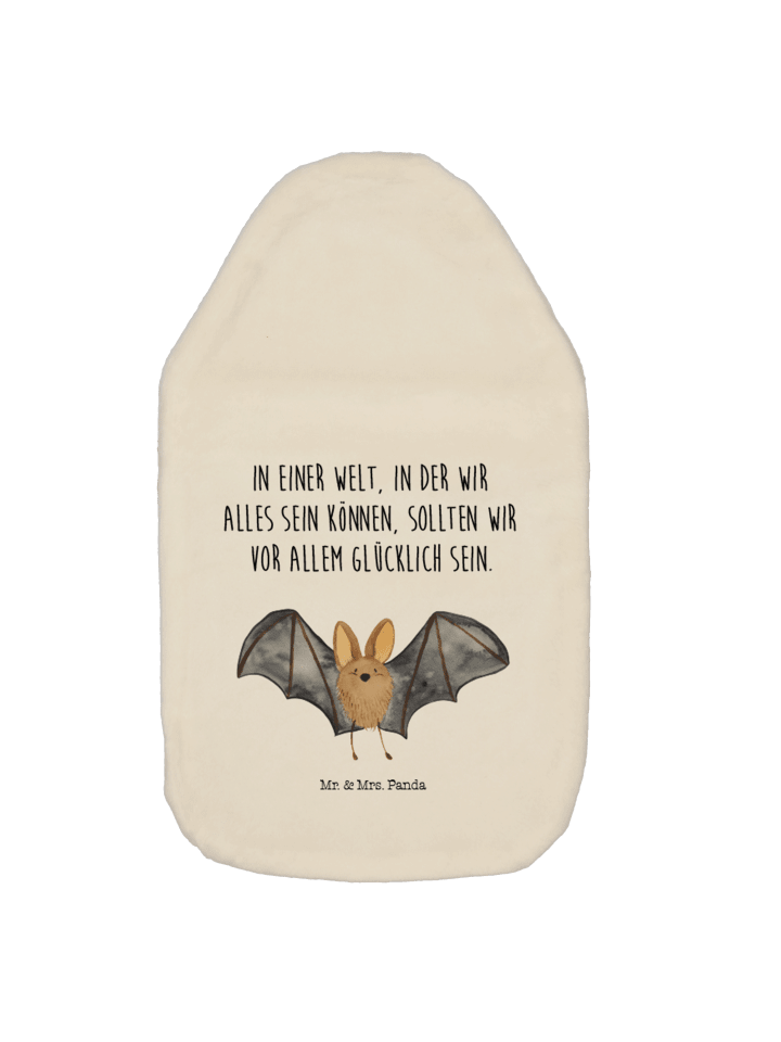 Mr. & Mrs. Panda Wärmflasche Fledermaus Flügel mit Spruch in Weiß günstig kaufen onesize