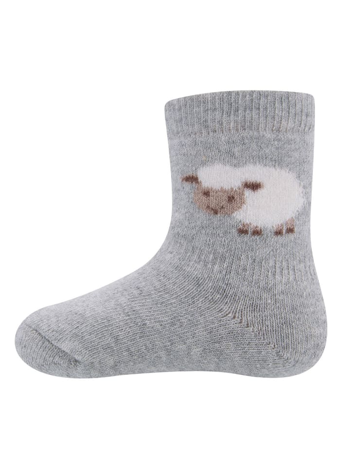 ewers 2er-Set Socken GOTS Schäfchen in grau/latte günstig kaufen