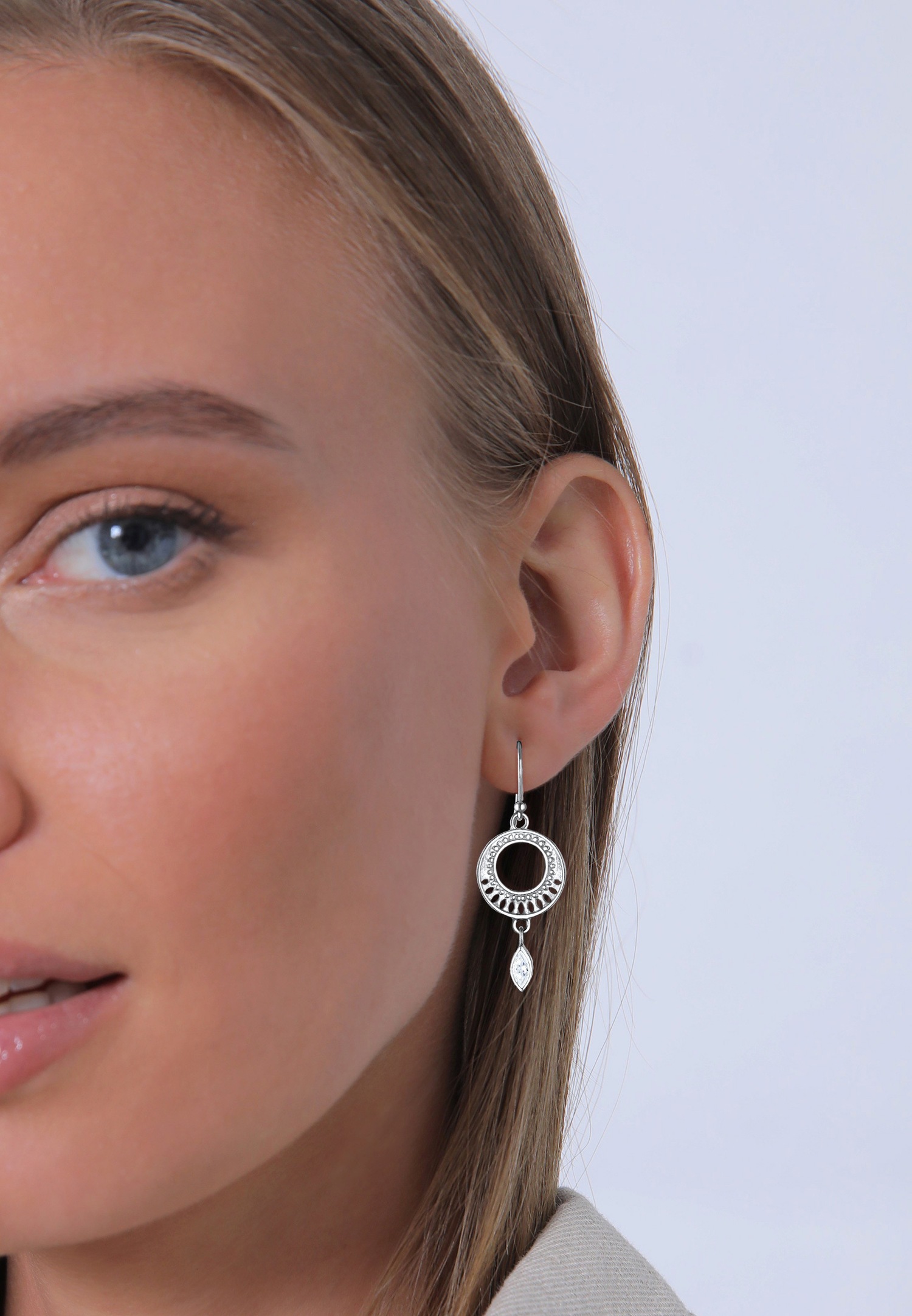 Elli PREMIUM ukras Zirkonija Marquise 925 Sterling Silber