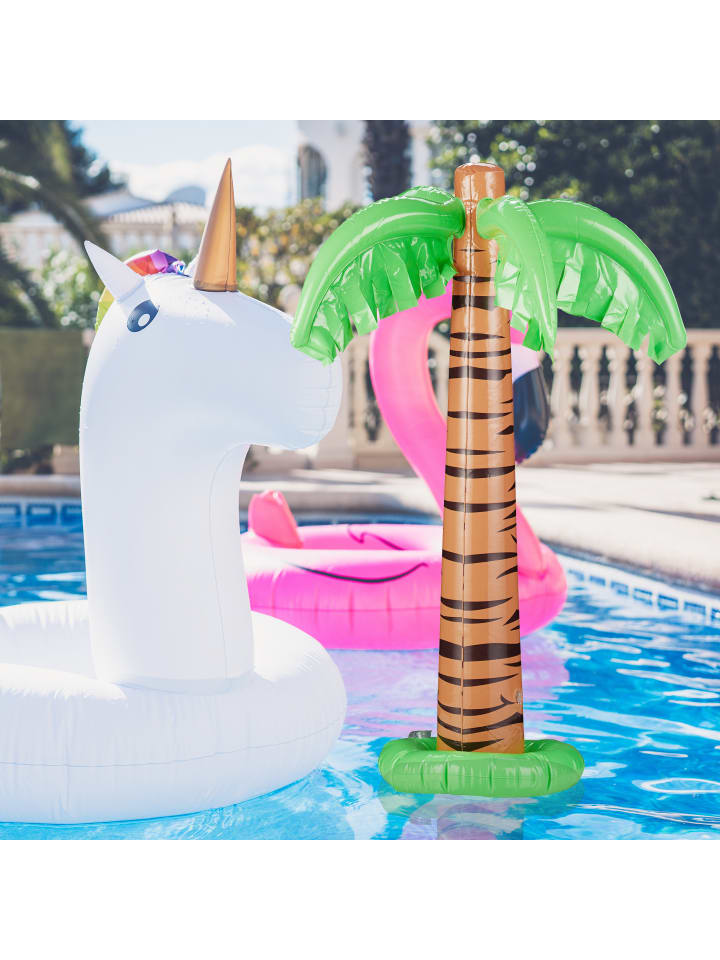 relaxdays 2x Aufblaspalme in Grün/ Braun günstig kaufen onesize