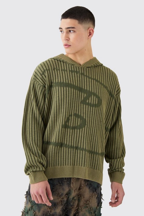 Kastiger Oversize Hoodie mit Logo