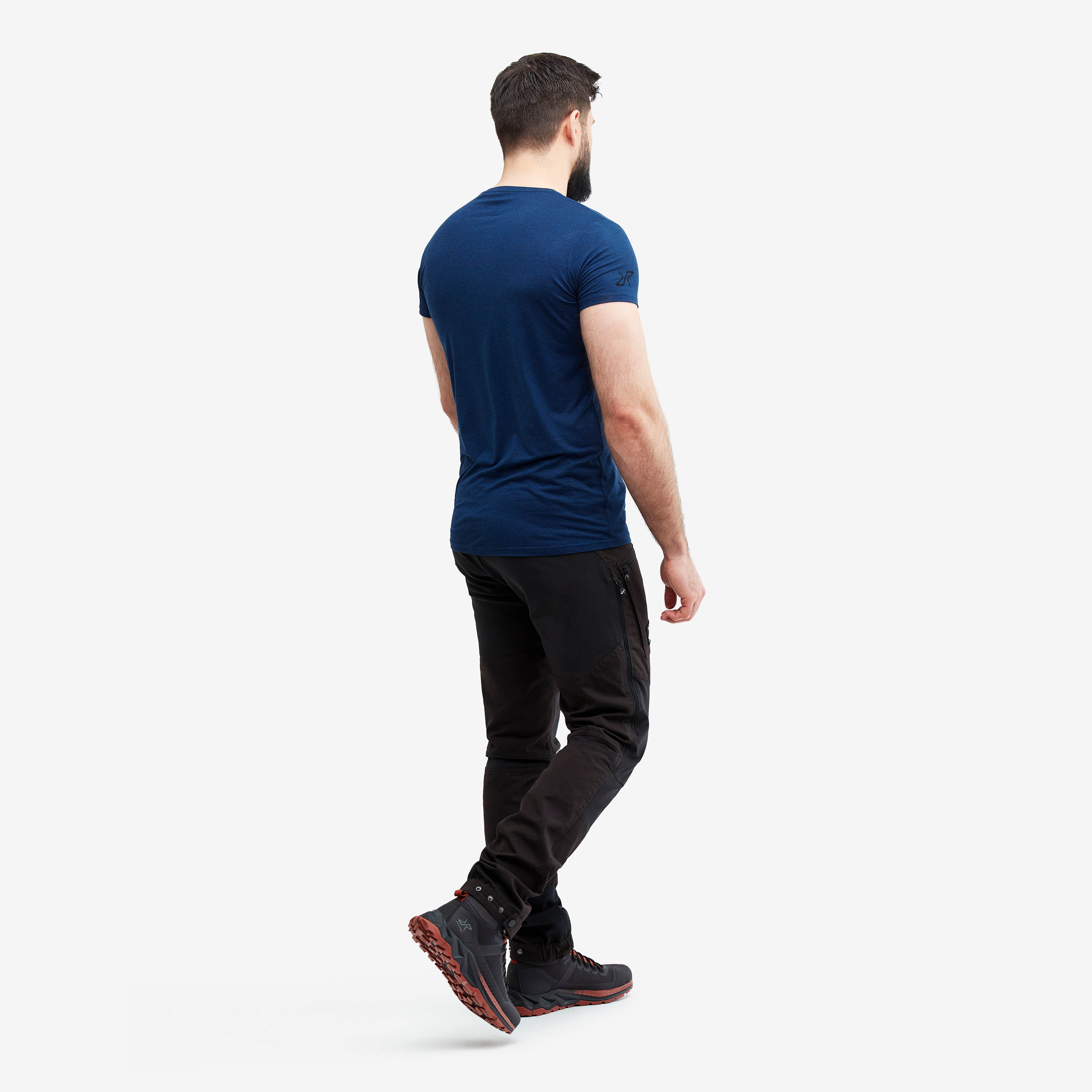 Vagabond Logo Tee Homme Dark Blue Melange