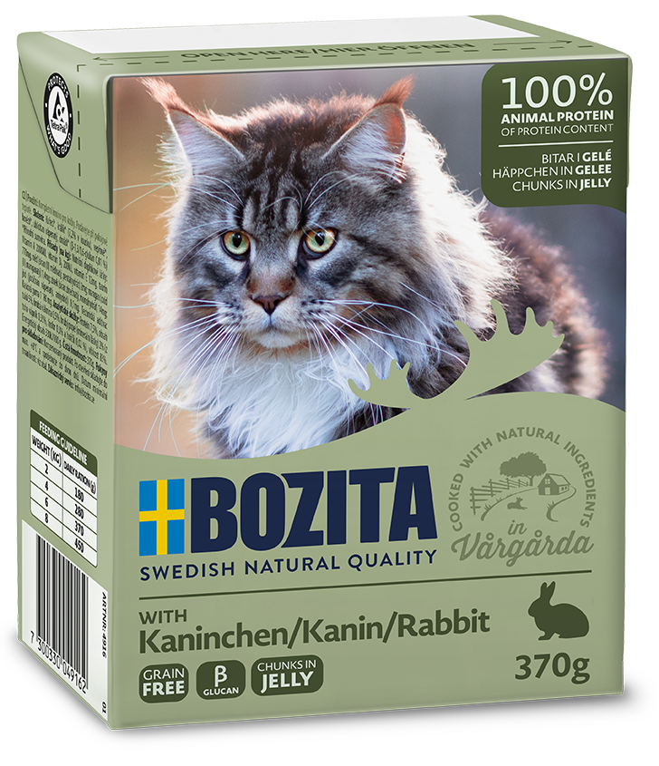 BOZITA Nassfutter BOZITA Häppchen in Gelee 6x370g Kaninchen