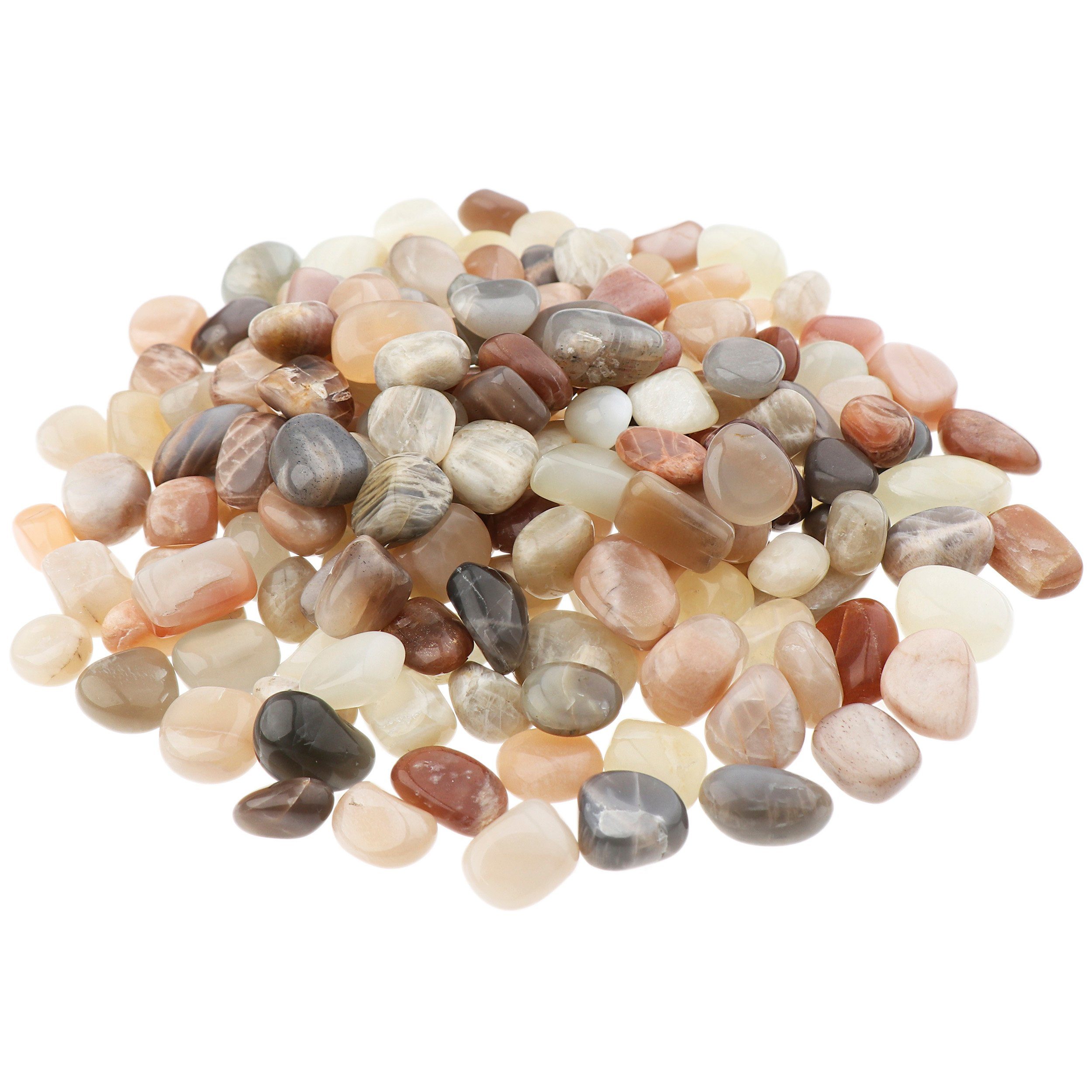 NKlaus Mineralstein 900g Edel Mondstein multicolor 15 - 25 mm Heilsteine Mineralstein Adul
