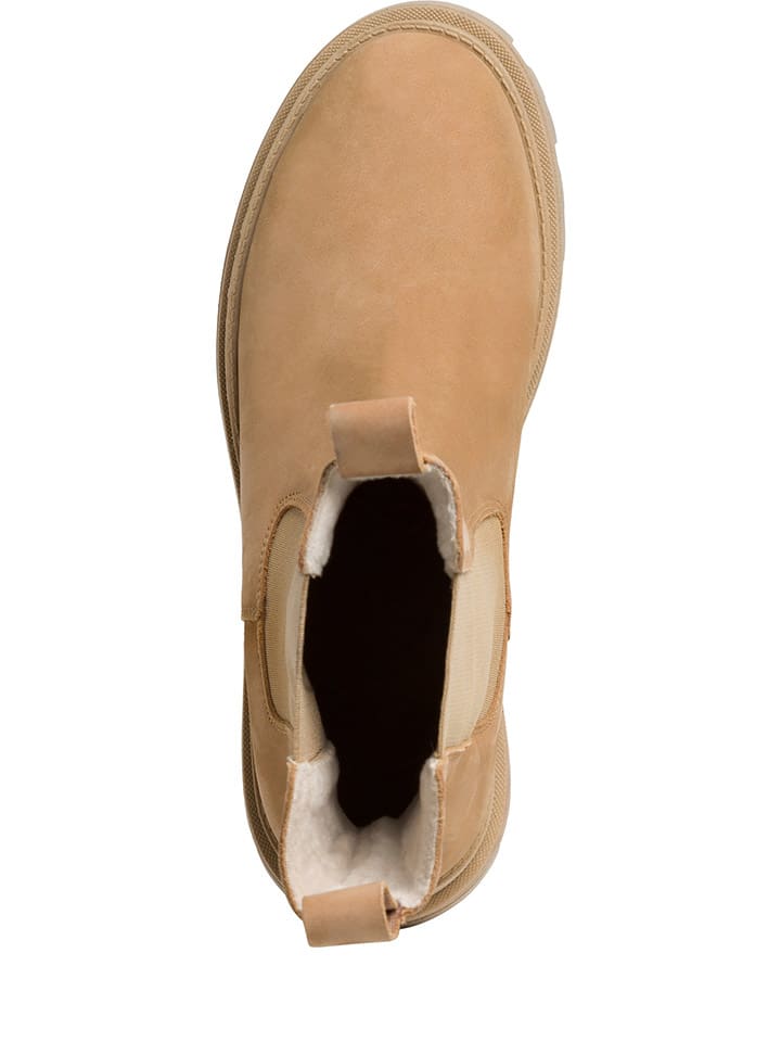 Tamaris Leder-Chelsea-Boots in Hellbraun günstig kaufen