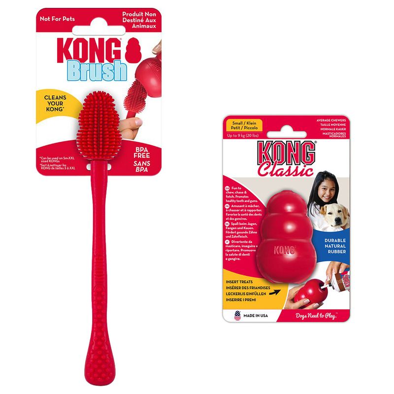 Sparset: KONG Classic + KONG Reinigungsbürste