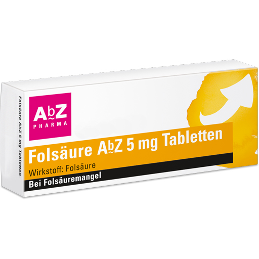 FOLSÄURE AbZ 5 mg Tabletten  100 St  Tabletten