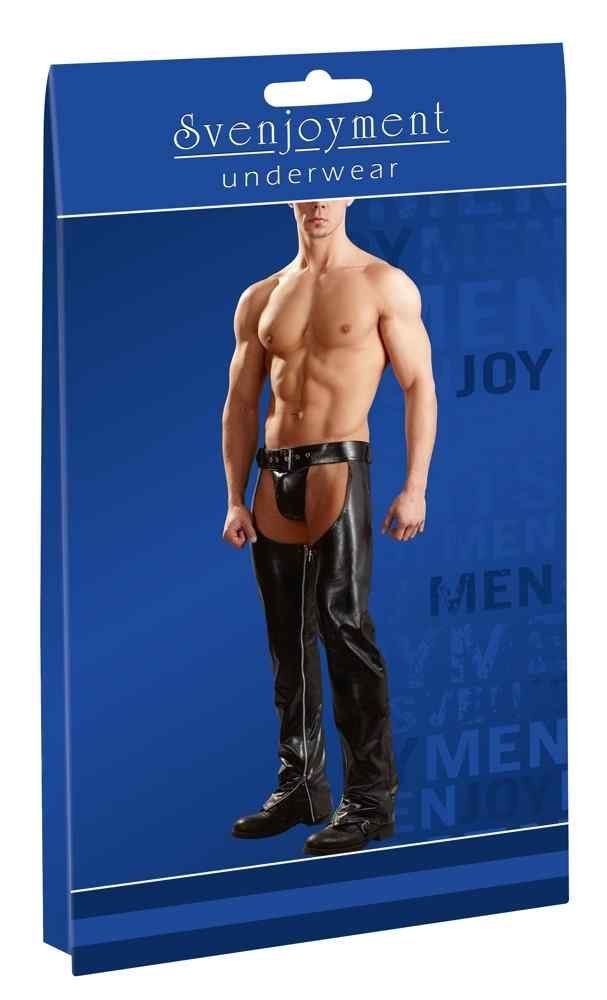 Svenjoyment Beinstulpen Lederimitat Herren Chaps S - 2XL (1-St) 2-Wege-Reißverschluss
